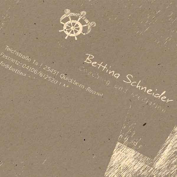 BETTINA SCHNEIDER COACHING UND MEDIATION: <br>Logo und Visitenkarte